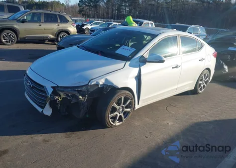 2017 Hyundai Elantra Limited из США, поврежденный, VIN 5NPD84LF9HH056650